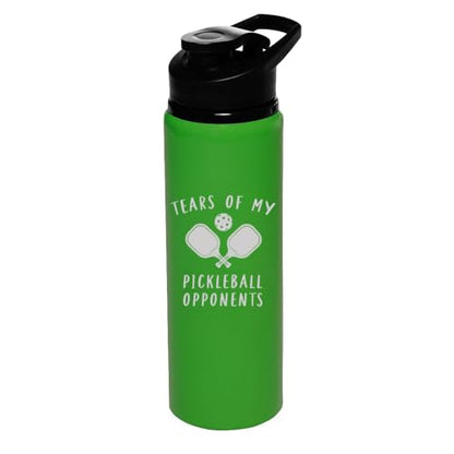 25 oz Water Bottle Sports Travel Mug Gift Tears Of My Pickleball Opponents Funny (Forest Green) - color: Forest Green