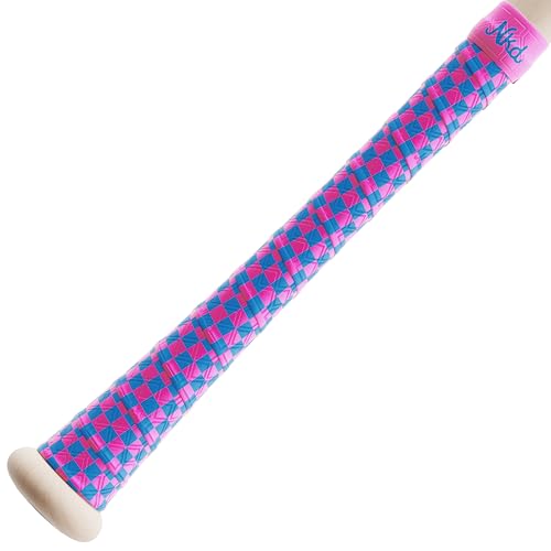 Naked Grips Iconic Collection | 1mm Baseball & Softball Bat Grips - color: Neon Checkers