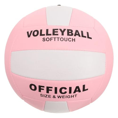 Alipis Soft Volleyball Size 5 Inflatable Pu Practice Ball for Indoor Sports Training and Competition, Stitched Leather Volleyball for Beginners and Adults
