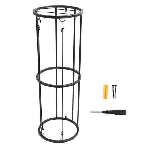 Garage Ball Storage Vertical Ball Rack for Soccer Volleyball Football Basketball Ball Cage Organizer for Kids Room Garage Home 2 Layer
