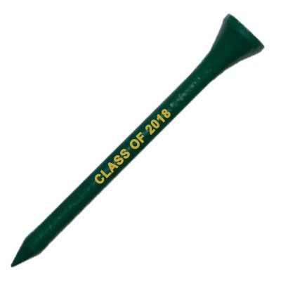 250 Personalized Custom Wood Golf Tees - 1 Color Imprint - color: Dark Green