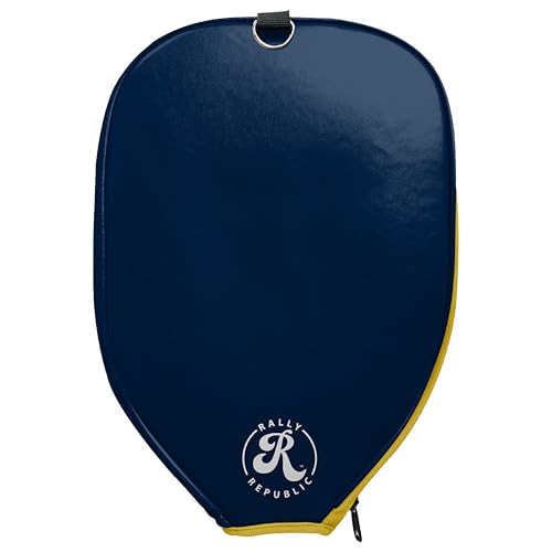 Officially Licensed Collegiate Pickleball Paddle Cover - Lightweight PU Leather Material - Durable Foam Interior Protection with Zippered Closure - Fits Most Paddles on the Market - color: Michigan Wolverines