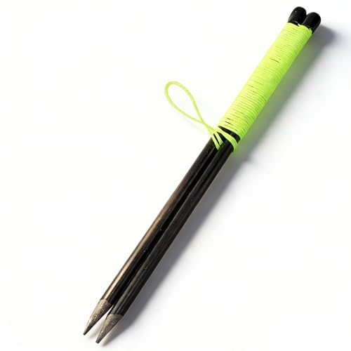 Health Gear Alignment Stick Solid Fiberglass Alignment Swing Putting String Peg Stick, 10.24inch Alignment Swing Direction Practice Training Stick with 9.84ft String