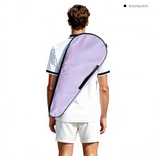 2 Rackets Tennis Racket Cover Padded Tennis Racket Bag with Handle and Adjustable Shoulder Strap