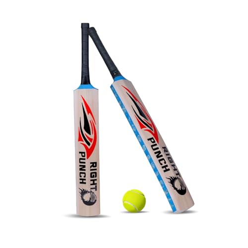 Cricket Bat for Tape Ball and Tennis Ball, Wooden, Short Handle, Adult and Kids Size - size: Kids
