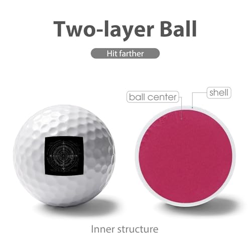 Magic Circle Practice Golf Balls Realistic Feel Long Lasting Limited Flight for Indoor Outdoor Training