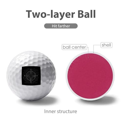 Magic Circle Practice Golf Balls Realistic Feel Long Lasting Limited Flight for Indoor Outdoor Training