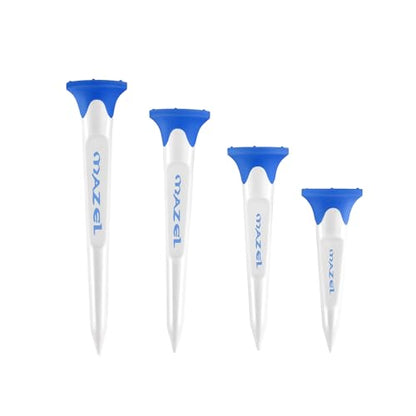 MAZEL Plastic Golf Tees 8 Pack｜Excellent Durability and Stability Plastic Tees with 5 Prongs,Reduces Friction & Side Spin - color: Dark Blue