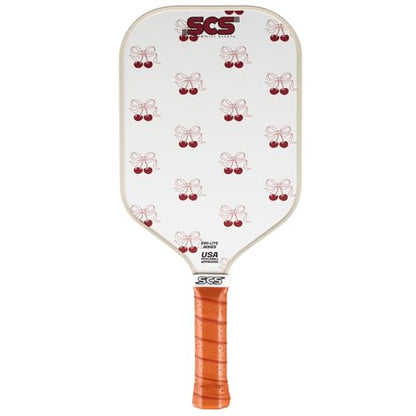SCS Carbon Fiber Pickleball Paddle – USAPA Approved 2024 – Lightweight, Enhanced Spin, Sure-Grip Handle – Evo-Lite Series for Intermediate Players - color: Charm