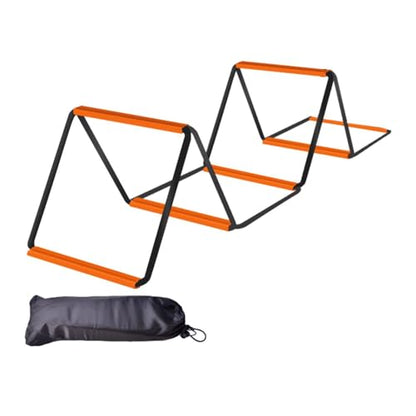 Menolana Agility Ladder Football Footwork Ladder Balance Foldable Agility Training Equipment Speed Ladder for Outdoor Sports Workout - size: 6 Grids With Bag