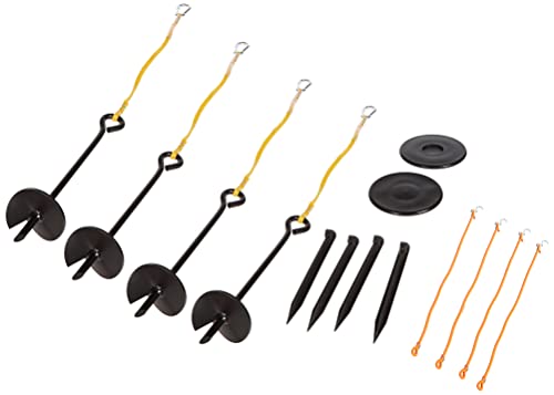 Park & Sun Sports Tournament Flex 1000 Volleyball Net System + Outdoor Volleyball Beach/Sand Adaptor Kit