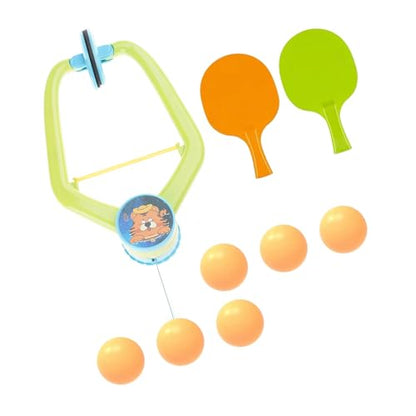 Hanging Table Tennis Trainer Set Door Ping Pong Game for Kids with Racket & Ball Adjustable Set