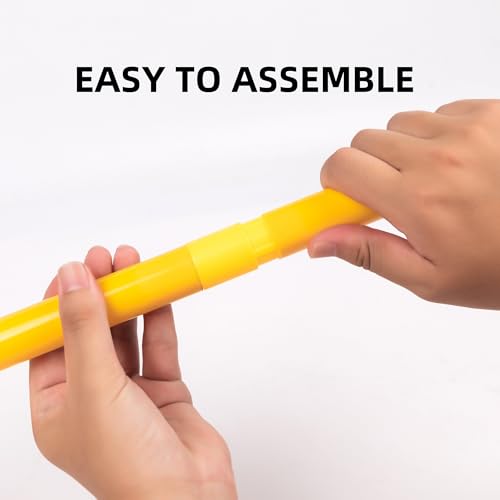 Desyeryamimi 5 FT Agility Training Poles for Soccer/Dog/Horse,Adjustable Football Basketball Speed and Agility Training Equipment,Set of 4/6 with Round Rubber Base