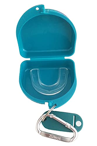 Lacrosse Mouthuard Retainer Case - Lacrosse Sticks (Aqua) - color: Aqua