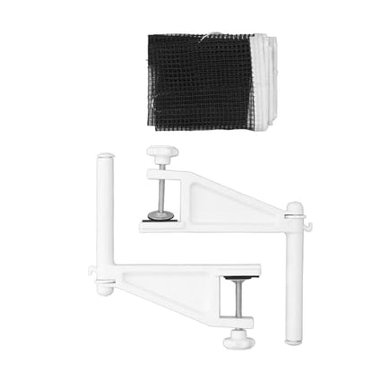 RiToEasysports Table Tennis Net and Post Set, Durable Plastic Adjustable Portable with Screw On Clamp, for Indoor Outdoor Table Tennis Training