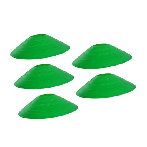 5Pieces High Visibility Markers Sport Training Discs Nonslip Perfect for Team Exercises and Safe Playgrounds Use - color: Green