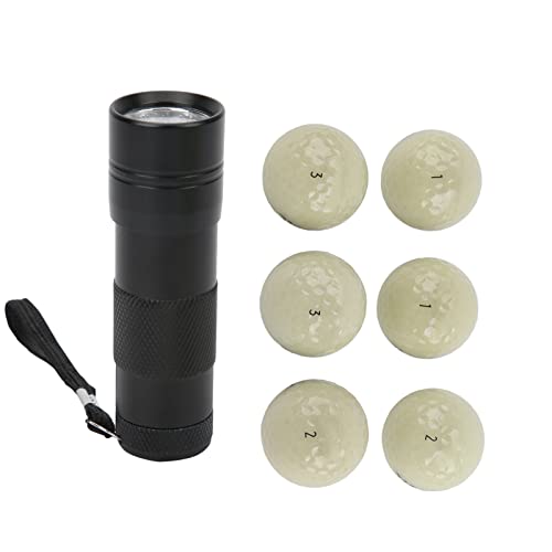 RiToEasysports 6PCS Golfs Fluorescent Light, Night Practice Training Ball for Men Women for Backyard Putting Greens