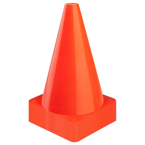 CARTMAN Plastic Training Cones (Set of 12/24 Pack 9" or 12/24 Pack 7" or 12/24 Pack Disc Cone) Agility Soccer Cones, Indoor Outdoor and Festive Events Field Marker Agility Cones - style: 7" 12pk