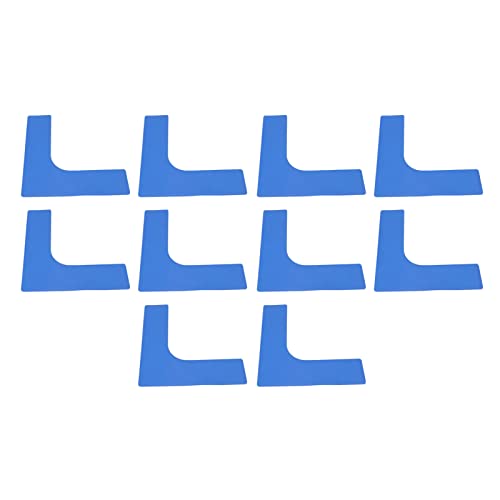 10 PCS Tennis Court Line Boundary Markers, Right Angle Plane Landmark for Tennis Badminton Football Courts, Bright Color PVC Court Markers with Sunscreen - color: Blue