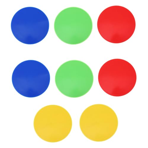 8pcs Landmark Pad for Soccer Training Roadblock Plate Markers Red Yellow and Green for Agility Drills and Sports Practice