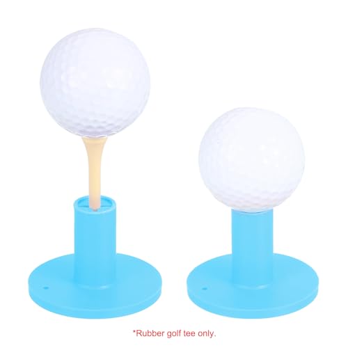 PATIKIL Rubber Golf Tees, Golf Rubber Tee Indoor Outdoor Practice Ball Holder for Driving Range Turf Mats - color: Blue