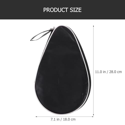 Toyvian Table Tennis Storage Case and Paddle Bag, Half-moon Shape Black Reusable Fixed Ping Pong Racket Organizer for Sports and Leisure Use Assorted style