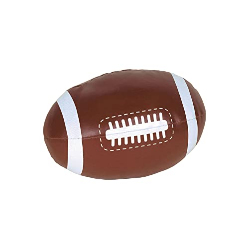 Football Soft Sports Ball - 5"x 3.88" (Pack of 1) - Premium Brown Foam - Ideal for Safe Indoor & Outdoor Play - Unique & Perfect Size for All Ages