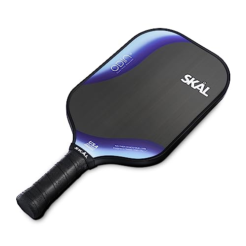 Odin .01 Premium Raw Carbon Fiber Paddle, USA Pickle Ball Approved Single Racket (USAPA), Max Spin & Control Surface, Performance Honeycomb Polypropylene Core, Comfort Hex-Skål Grip - color: Purple Rain