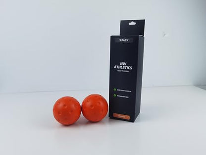 Silent Pickleballs, Reduced Noise, Quiet Foam Pickleballs, 3 Pack Orange - color: Orange