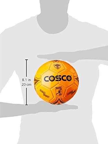 Cosco Rubber, Polyvinyl Chloride Rio Football (Small, Size 3, Orange)