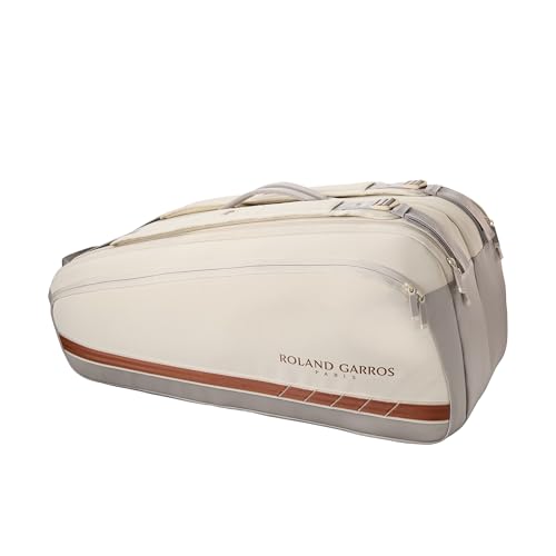 WILSON 2025 Roland-Garros Tennis Racket Bags - color: Cream/Clay, size: Holds up to 9 Rackets