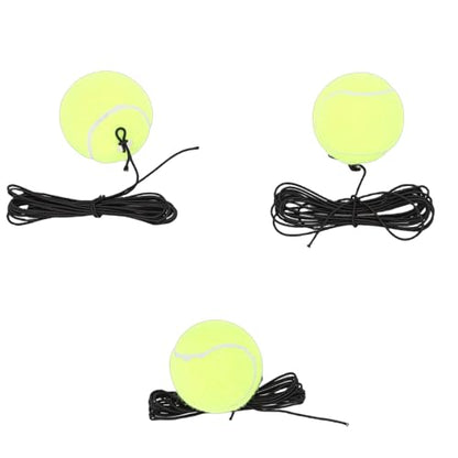 RiToEasysports Tennis Training Balls, Self Training Tool Practice Tennis Balls Synthetic Fiber 3pcs for Beginners Indoor Outdoor Practice