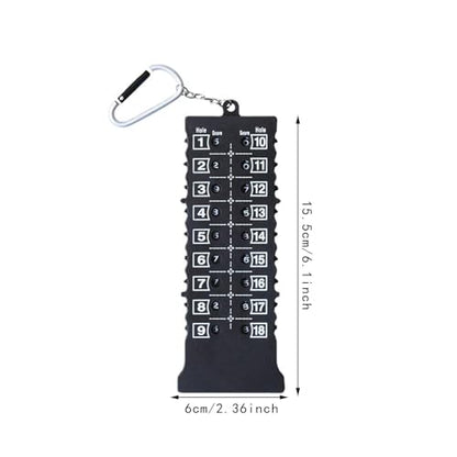 2 Pieces Golf Score Counter Small with Carabiner Chain Golf Scorer for