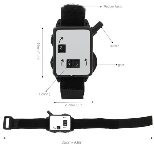 3Pcs Golf Stroke Counter Watch - Manual Dial Score Keeper for Golfers, Wrist Wearable Plastic Stroke Counter