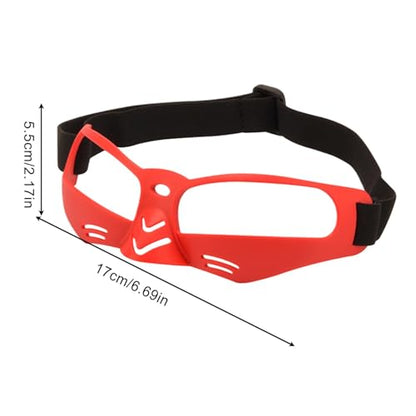 LESSO Basketball Dribbling Goggles Protective Sports Training Glasses for Adults Basketball Players - color: Red