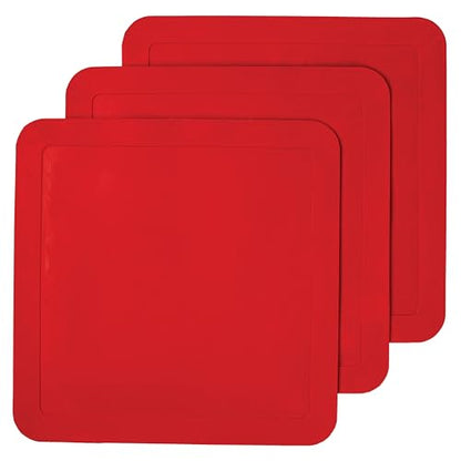Franklin Sports Field Day Baseball Base Set - Throw Down Rubber Bases for Baseball + Softball with Home Plate - Portable Backyard Baseball, Softball, Kickball Bases - Easy Set Up Rubber Base Set Red