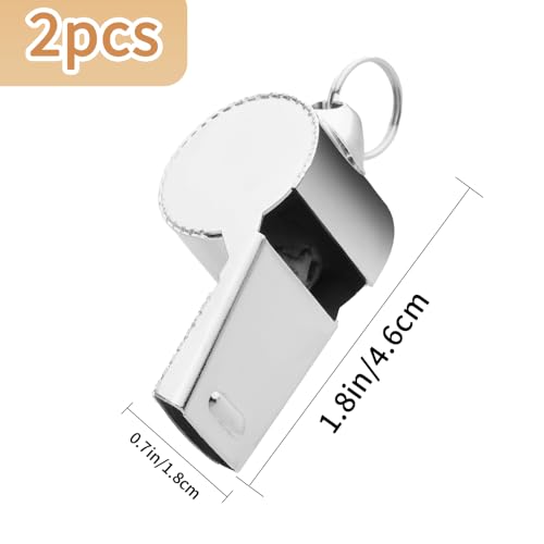 Bsofing Whistle, Coaches Whistle with Lanyard, Whistle for Coaches, Whistle for Teachers, Stainless Steel Sports Whistles, Loud Crisp Sound Whistles Great for Coaches, Referees, and Officials