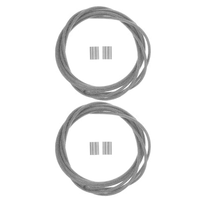 SHERCHPRY 2pcs Heavy Duty Steel Wire Basketball Net Threading Cord Rope for Outdoor School Community Park Hoop Net Fixing Accessories