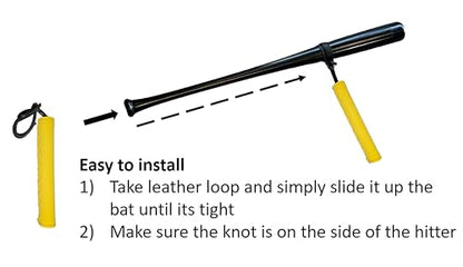 Baseball Softball Bat Swing Trainer Aid – Patented Training Equipment Train Adults Men Women Youth Kids Girls Rope Strap