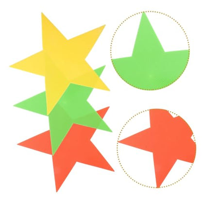 BESPORTBLE 3pcs Non- Carpet Markers Floor Markers for Basketball Classroom and Sports Training Shape Design Fluorescent