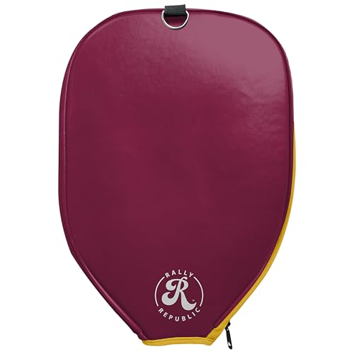 Officially Licensed Collegiate Pickleball Paddle Cover - Lightweight PU Leather Material - Durable Foam Interior Protection with Zippered Closure - Fits Most Paddles on the Market - color: Arizona State