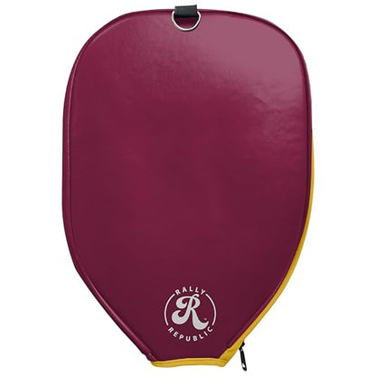 Officially Licensed Collegiate Pickleball Paddle Cover - Lightweight PU Leather Material - Durable Foam Interior Protection with Zippered Closure - Fits Most Paddles on the Market - color: Arizona State