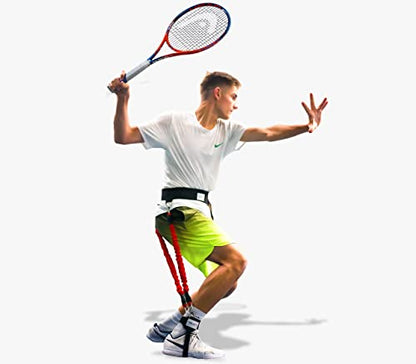 VPX Tennis Swing Trainer Increases Power, Exit Ball Velocity, Shot Accuracy, & Serve Speed, Improves Forehand, Backhand, Slice, & Compression Racket Torque, For Men, Women, Boys, Girls, & Kids - size: Waist SML (20"-30"), style: Height SML (Up to 5'3")