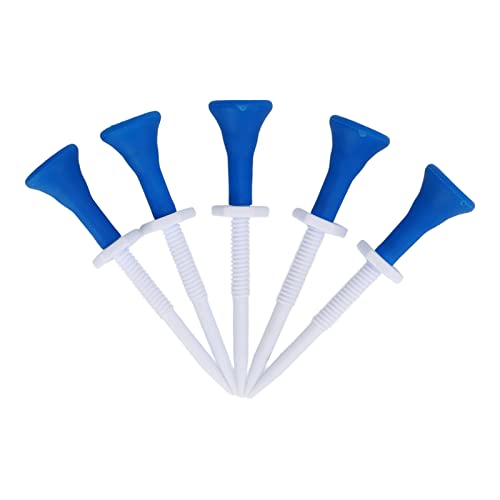 5 PCS Adjustable Sport Tees | Reduce Friction Plastic Tees for Training/Competition | Soft Rubber Head Cover, Hex Nut Adjustment | Sport Training Supplies for Men/Women/Youth