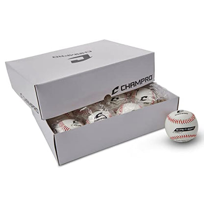 Champro Safe-T-Flight Baseball (White, 9-Inch) Pack of 12