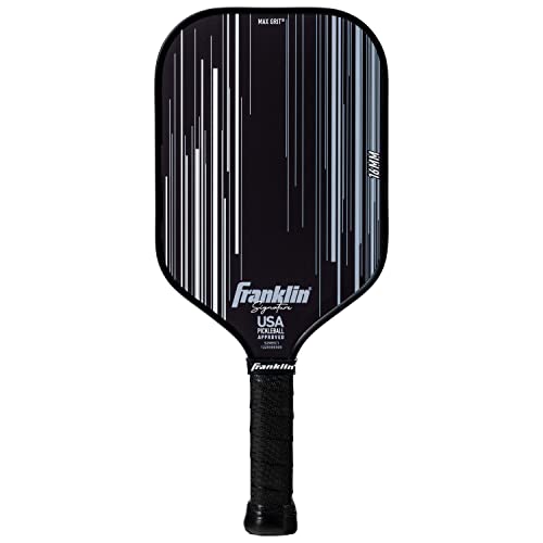 Franklin Sports Pro Pickleball Paddles - Signature Series Pro Pickleball Paddle with MaxGrit Surface - USA Pickleball (USAPA) Approved Tournament Pickleball Paddles - 13mm + 16mm Polypropylene Cores - color: Pro Player - Black, size: 16mm