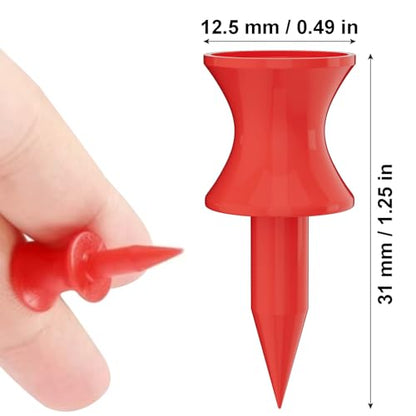 100 Pack 1.25" Plastic Golf Tees, Short Golf tees，Durability & Stability, Engineered to Minimize Friction and Side Spin，Golf Practice Supplies，Ideal Party Gift.Small Golf tees for par 3.
