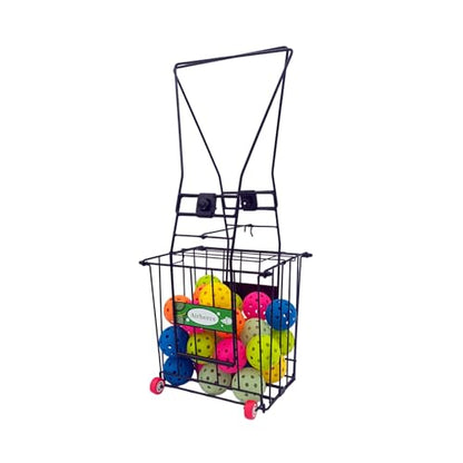 4th Improvements,Tennis Balls Hopper , Pickleball Hopper,75 Tennis Or 50 Picklel Capacity,Also As Ball Picker,Easy to Pick Up 30 Tennis Or Pickle in 1 Minute, Easily Placed in The Trunk of A Car