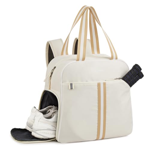 G4Free Pickleball Bag, Pickleball Bag Tote for Women and Men - color: Ivory