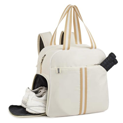 G4Free Pickleball Bag, Pickleball Bag Tote for Women and Men - color: Ivory